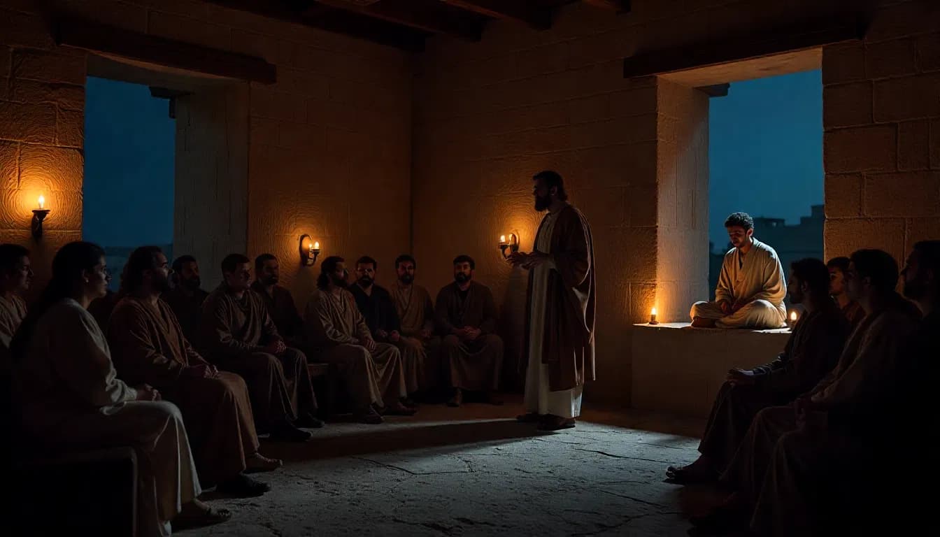 Eutycus on the window